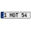 1 HOT 54  - White Aluminum Street Sign Mancave Euro Plate Name Door Sign Wall