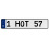1 HOT 57  - White Aluminum Street Sign Mancave Euro Plate Name Door Sign Wall