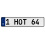 1 HOT 64  - White Aluminum Street Sign Mancave Euro Plate Name Door Sign Wall