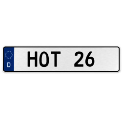 HOT 26  - White Aluminum Street Sign Mancave Euro Plate Name Door Sign Wall Art