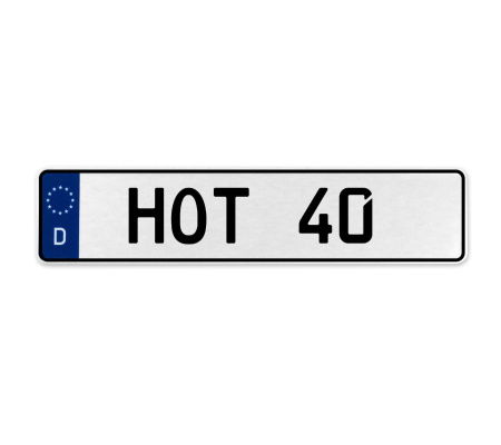 HOT 40  - White Aluminum Street Sign Mancave Euro Plate Name Door Sign Wall Art