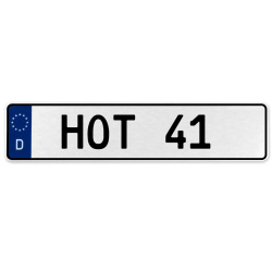 HOT 41  - White Aluminum Street Sign Mancave Euro Plate Name Door Sign Wall Art