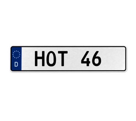 HOT 46  - White Aluminum Street Sign Mancave Euro Plate Name Door Sign Wall Art