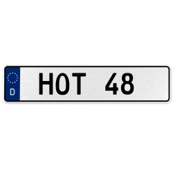HOT 48  - White Aluminum Street Sign Mancave Euro Plate Name Door Sign Wall Art