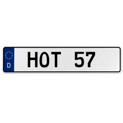 HOT 57  - White Aluminum Street Sign Mancave Euro Plate Name Door Sign Wall Art