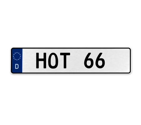 HOT 66  - White Aluminum Street Sign Mancave Euro Plate Name Door Sign Wall Art