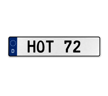 HOT 72  - White Aluminum Street Sign Mancave Euro Plate Name Door Sign Wall Art