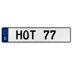 HOT 77  - White Aluminum Street Sign Mancave Euro Plate Name Door Sign Wall Art