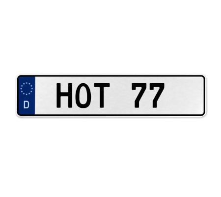 HOT 77  - White Aluminum Street Sign Mancave Euro Plate Name Door Sign Wall Art