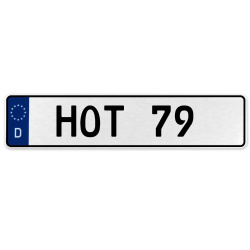 HOT 79  - White Aluminum Street Sign Mancave Euro Plate Name Door Sign Wall Art