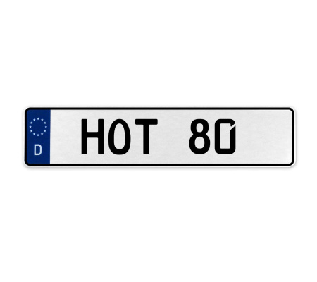 HOT 80  - White Aluminum Street Sign Mancave Euro Plate Name Door Sign Wall Art