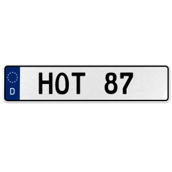 HOT 87  - White Aluminum Street Sign Mancave Euro Plate Name Door Sign Wall Art