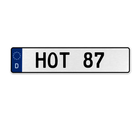 HOT 87  - White Aluminum Street Sign Mancave Euro Plate Name Door Sign Wall Art