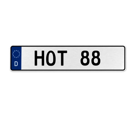HOT 88  - White Aluminum Street Sign Mancave Euro Plate Name Door Sign Wall Art