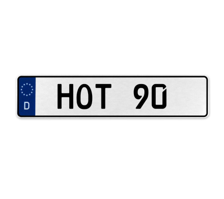 HOT 90  - White Aluminum Street Sign Mancave Euro Plate Name Door Sign Wall Art