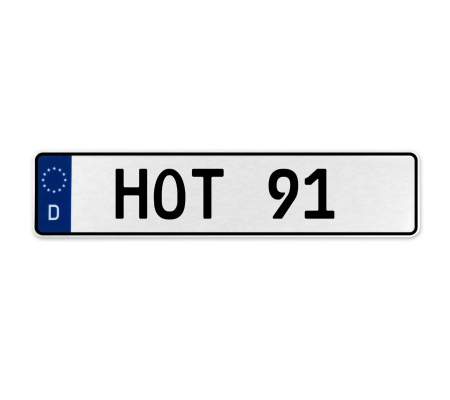 HOT 91  - White Aluminum Street Sign Mancave Euro Plate Name Door Sign Wall Art