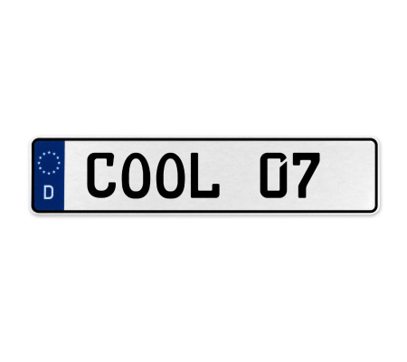 COOL 07  - White Aluminum Street Sign Mancave Euro Plate Name Door Sign Wall