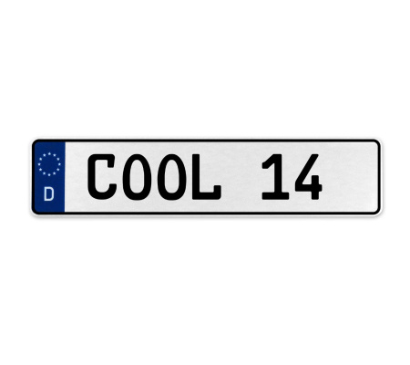 COOL 14  - White Aluminum Street Sign Mancave Euro Plate Name Door Sign Wall
