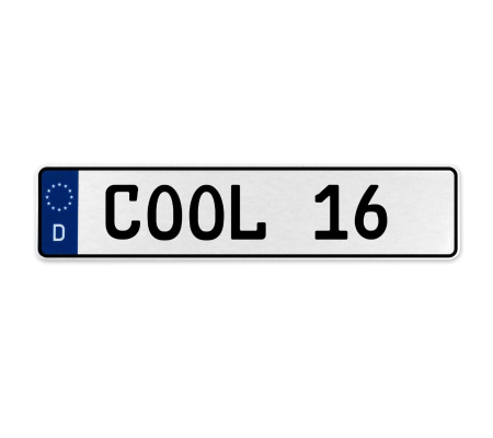COOL 16  - White Aluminum Street Sign Mancave Euro Plate Name Door Sign Wall