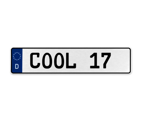 COOL 17  - White Aluminum Street Sign Mancave Euro Plate Name Door Sign Wall