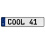 COOL 41  - White Aluminum Street Sign Mancave Euro Plate Name Door Sign Wall