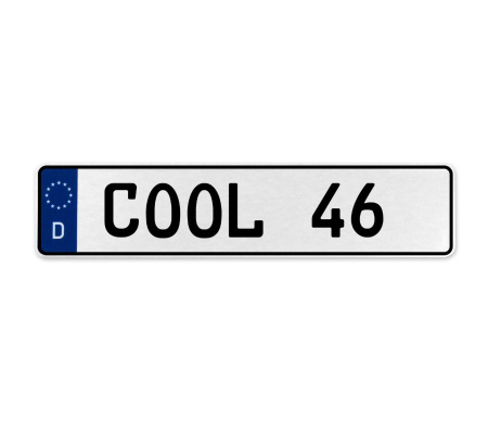 COOL 46  - White Aluminum Street Sign Mancave Euro Plate Name Door Sign Wall