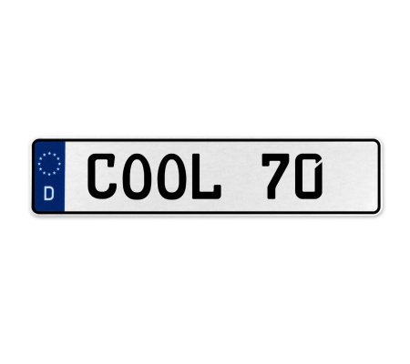 COOL 70  - White Aluminum Street Sign Mancave Euro Plate Name Door Sign Wall