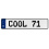 COOL 71  - White Aluminum Street Sign Mancave Euro Plate Name Door Sign Wall