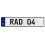 RAD 04  - White Aluminum Street Sign Mancave Euro Plate Name Door Sign Wall Art