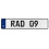 RAD 09  - White Aluminum Street Sign Mancave Euro Plate Name Door Sign Wall Art