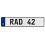RAD 42  - White Aluminum Street Sign Mancave Euro Plate Name Door Sign Wall Art