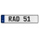 RAD 51  - White Aluminum Street Sign Mancave Euro Plate Name Door Sign Wall Art