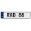 RAD 88  - White Aluminum Street Sign Mancave Euro Plate Name Door Sign Wall Art