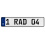 1 RAD 04  - White Aluminum Street Sign Mancave Euro Plate Name Door Sign Wall