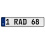 1 RAD 68  - White Aluminum Street Sign Mancave Euro Plate Name Door Sign Wall