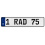 1 RAD 75  - White Aluminum Street Sign Mancave Euro Plate Name Door Sign Wall