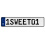 1SWEET01  - White Aluminum Street Sign Mancave Euro Plate Name Door Sign Wall