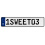 1SWEET03  - White Aluminum Street Sign Mancave Euro Plate Name Door Sign Wall