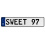 SWEET 97  - White Aluminum Street Sign Mancave Euro Plate Name Door Sign Wall