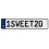 1SWEET20  - White Aluminum Street Sign Mancave Euro Plate Name Door Sign Wall