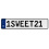 1SWEET21  - White Aluminum Street Sign Mancave Euro Plate Name Door Sign Wall