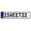 1SWEET22  - White Aluminum Street Sign Mancave Euro Plate Name Door Sign Wall