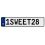 1SWEET28  - White Aluminum Street Sign Mancave Euro Plate Name Door Sign Wall