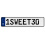 1SWEET30  - White Aluminum Street Sign Mancave Euro Plate Name Door Sign Wall