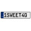 1SWEET40  - White Aluminum Street Sign Mancave Euro Plate Name Door Sign Wall