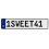 1SWEET41  - White Aluminum Street Sign Mancave Euro Plate Name Door Sign Wall