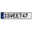 1SWEET47  - White Aluminum Street Sign Mancave Euro Plate Name Door Sign Wall