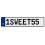 1SWEET55  - White Aluminum Street Sign Mancave Euro Plate Name Door Sign Wall