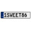 1SWEET86  - White Aluminum Street Sign Mancave Euro Plate Name Door Sign Wall