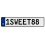 1SWEET88  - White Aluminum Street Sign Mancave Euro Plate Name Door Sign Wall